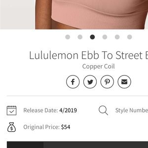 Lululemon ebb to street bra
